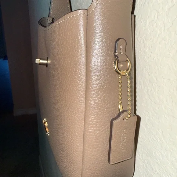 Coach Gray Leather Shoulder Bag - Picture 4 of 6